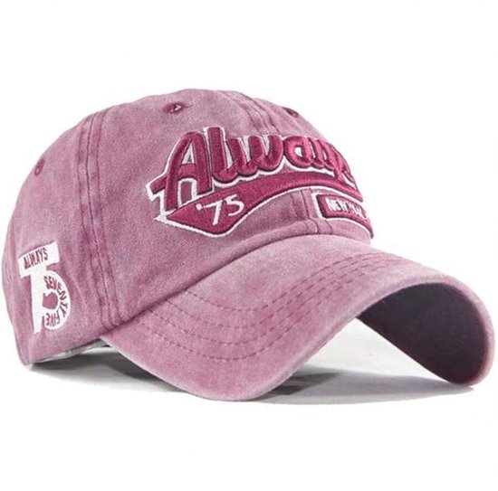 Basecap Geborduurde Honkbalpet Voor Mannen En Vrouwen, Vintage Gewassen Katoenen Zonnehoed Met Eendensnavel, Sport Papa Hoeden