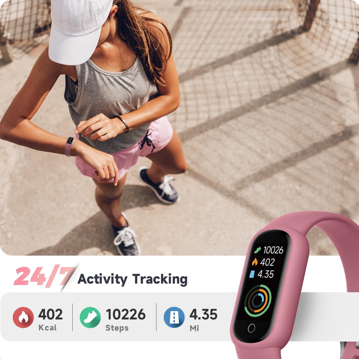 Afbeelding 3 van Fitnesstracker Smartwatch met Hartslag- en Slaapmonitor