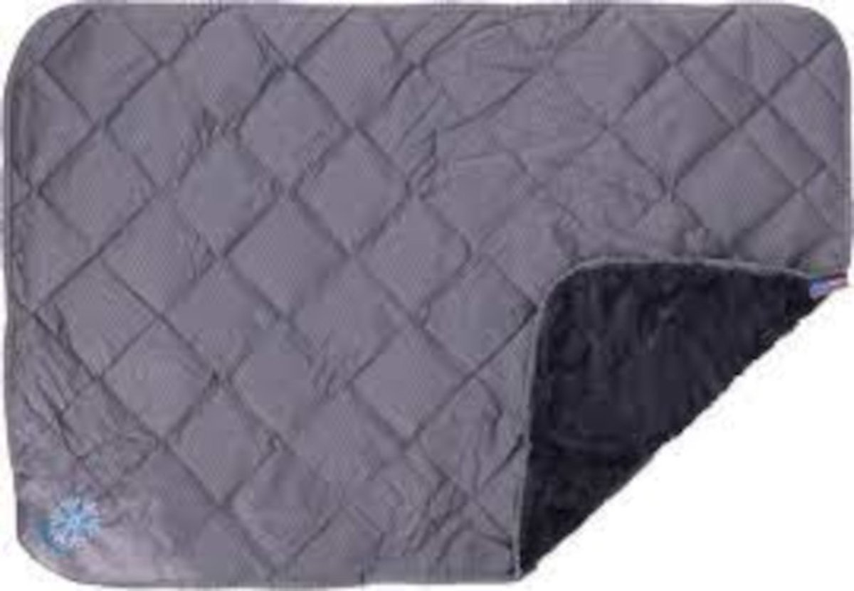 Samos travel blanket - M - Silver/Grey - ThermoSwitch warmte reflecterend - 2 zijdig bruikbaar - koelend en verwarmende zijde