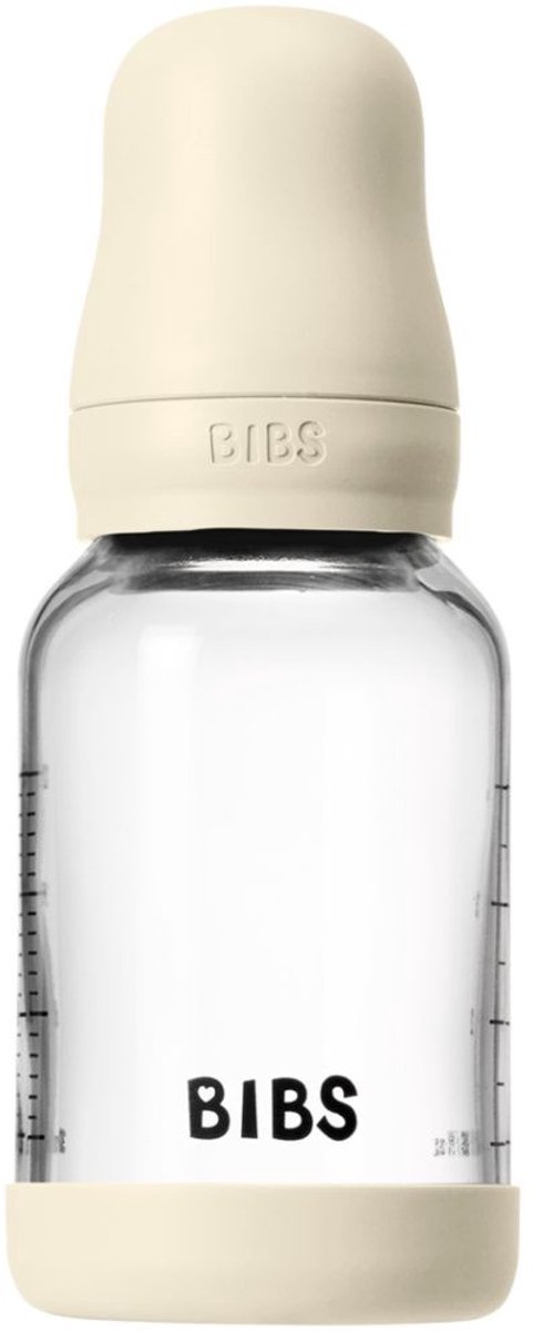 BIBS Fles - Slow Flow - 120 ml - Silicone/Glas - Ivory van Merkloos — afbeelding 5