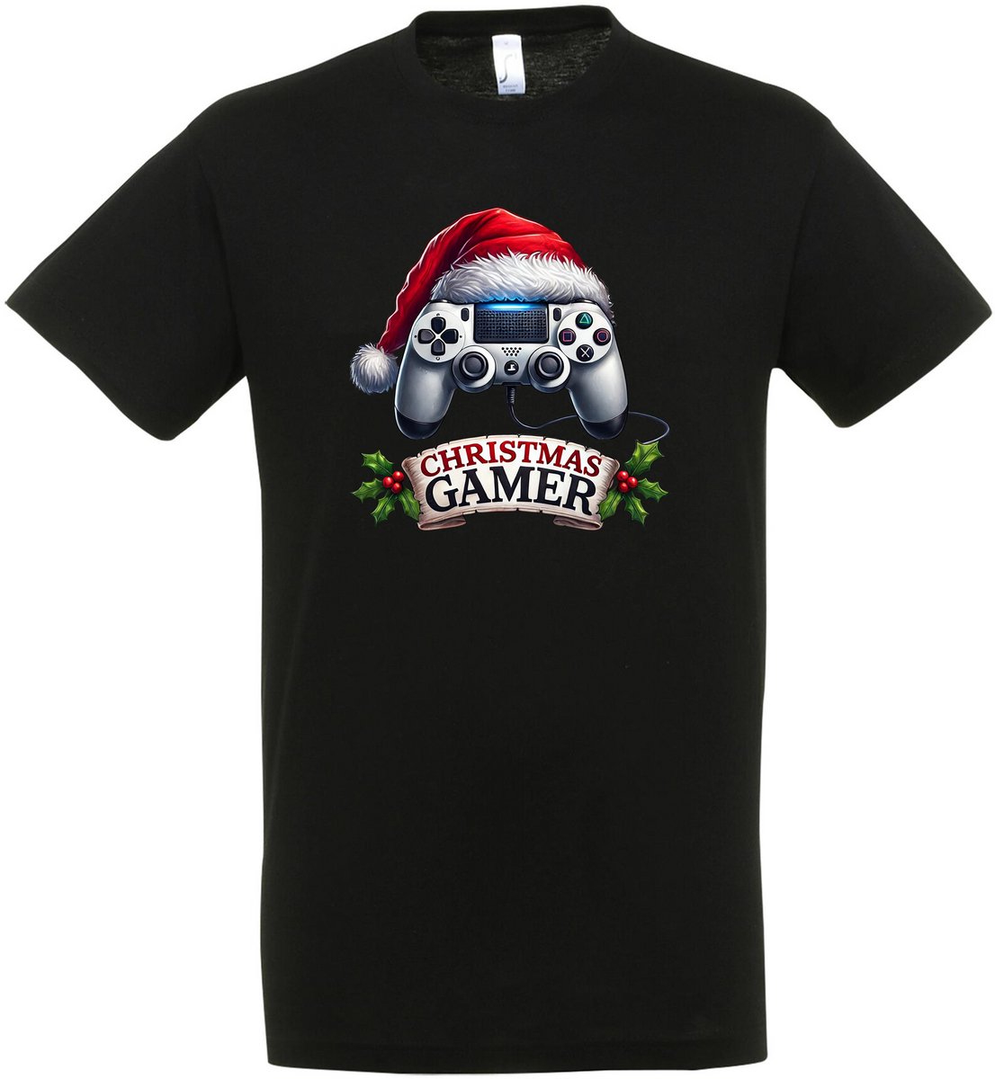 Christmas Gamer T-shirt - Unisex - Kerst - Gamen - Christmas - Feestdagen - Kerst T-shirt - Grappig T-shirt - Kerstman - Foute kerst - Maat XL