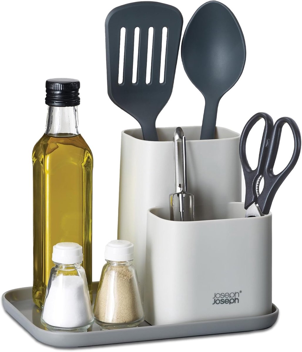 Keuken organizer en houder voor gadgets en keukengerei - Grijs