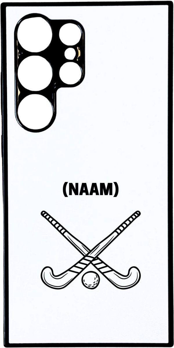 Hacebo® - Hockey met eigen naam telefoonhoesje - Hockey - Hockeyer - telefoonhoesjes - Sport - hoesje geschikt voor Samsung Galaxy S24 Ultra