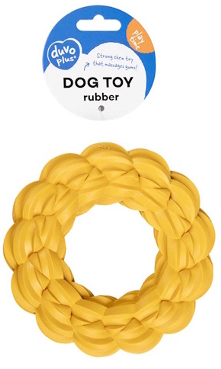 Duvo+ Kauwspeeltje Griplay Ring Geel