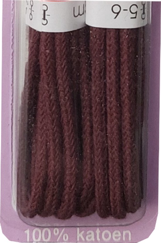 Lacets Ronilux paires Bordeaux Ronds fins Longueur 75 cm