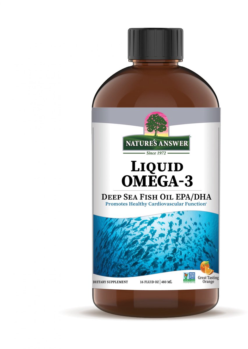 Bol.com Vloeibare Omega-3, Natuurlijke Sinaasappel Smaak - 480 ml - Natures Answer - Visolie - Voedingssupplement aanbieding