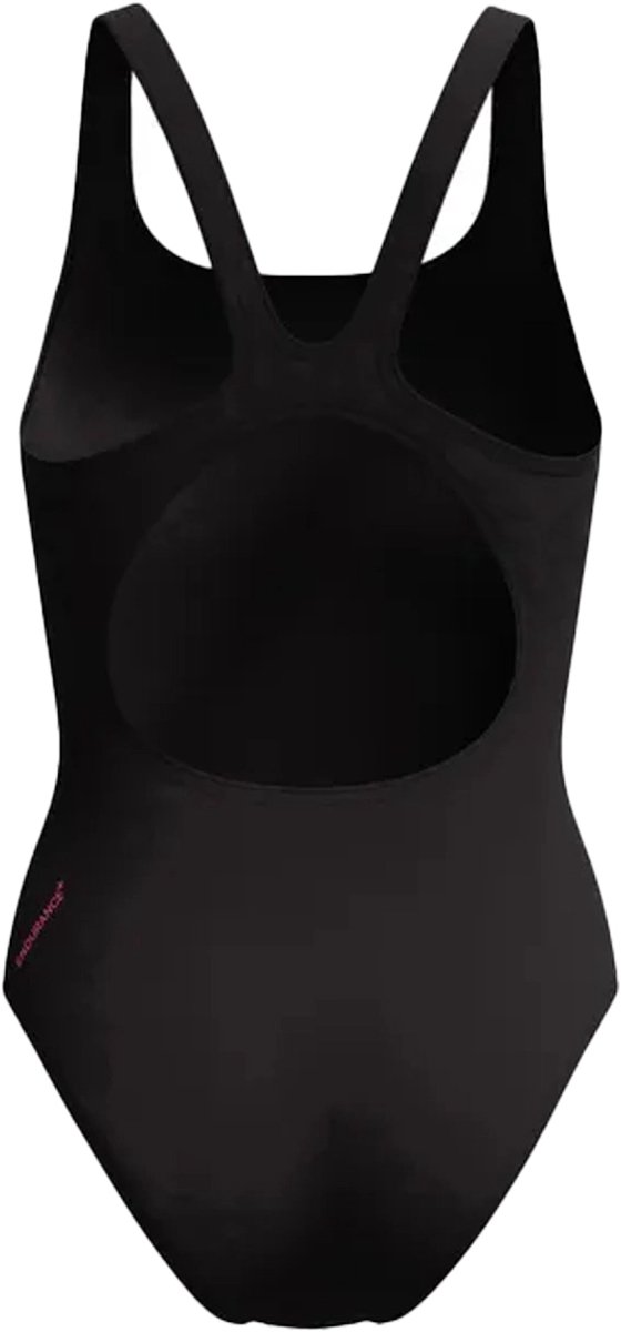 SPEEDO - eco placem muscleb bla/ora - Wedstrijd badpak meisjes - Zwart — afbeelding 4