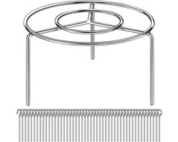 Airfryer Ronde Grill - Airfryer Accessoire - Airfryer Standaard - Roestvrij Staal - Geschikt voor Airfryer Koken en Bakken - 16 x 10 cm