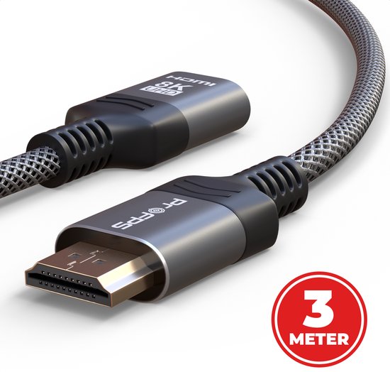 Câble d'extension HDMI ProFPS 8K 3M – Rallonge HDMI 2.1 M/ F – 48 Gbit/s