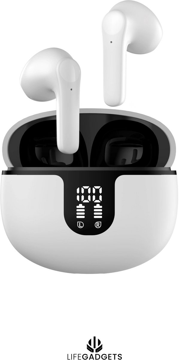 LifeGadgets S61 In-Ear Draadloze Oordopjes Bluetooth 5.3 - Oortjes Draadloos - Geschikt voor iPhone - Oortjes - Origineel Lifegadgets Wireless EarBuds