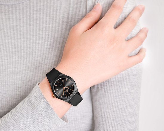 Roman horloge 34mm zwarte wijzerplaat, zwarte kast met Roman horloge 34mm zwarte wijzerplaat, zwarte kast met