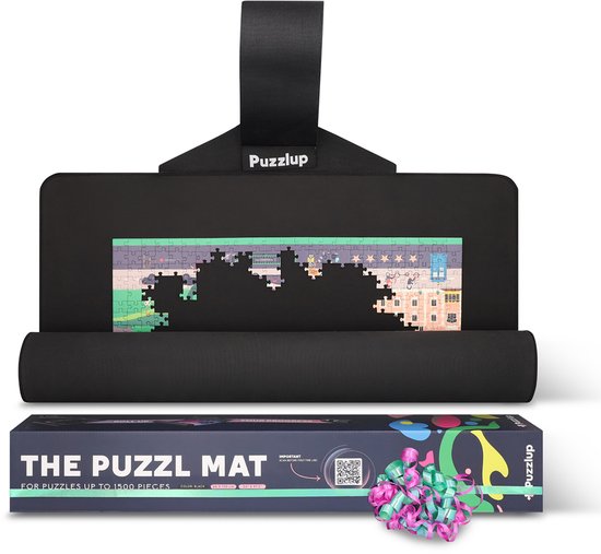 Puzzlup 1500 - Puzzelmat Neopreen tot en met 1500 stukjes - Zelfsluitend & Antislip - Portapuzzle met Geschenkverpakking- 66 x 120 cm