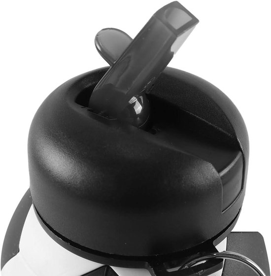 PLNVNVP Opvouwbare Sportwaterfles – 550 Ml, Siliconen, Voetbaldesign, Lekvrij, Met Karabijnhaak, Voor Kinderen, School, Sport En Reizen