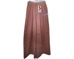Gevoerde Wijde Damesbroek – Hoge Taille – Grote Maten 46-52 - Roze