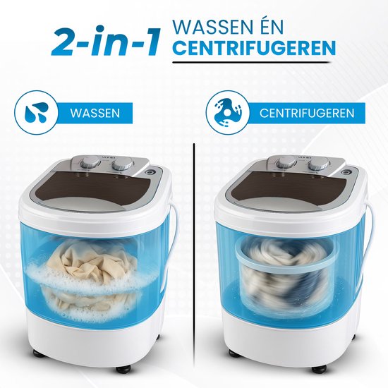 Mini Washer - 6,5 l mini-wasmachine, draagbaar en opvouwbaar, draagbare wasmachine met centrifuge, zacht en emmer voor thuis, slaapzaal (groen Mini Washer - 6,5 l mini-wasmachine, draagbaar en opvouwbaar, draagbare wasmachine met centrifuge, zacht en emmer voor thuis, slaapzaal (groen