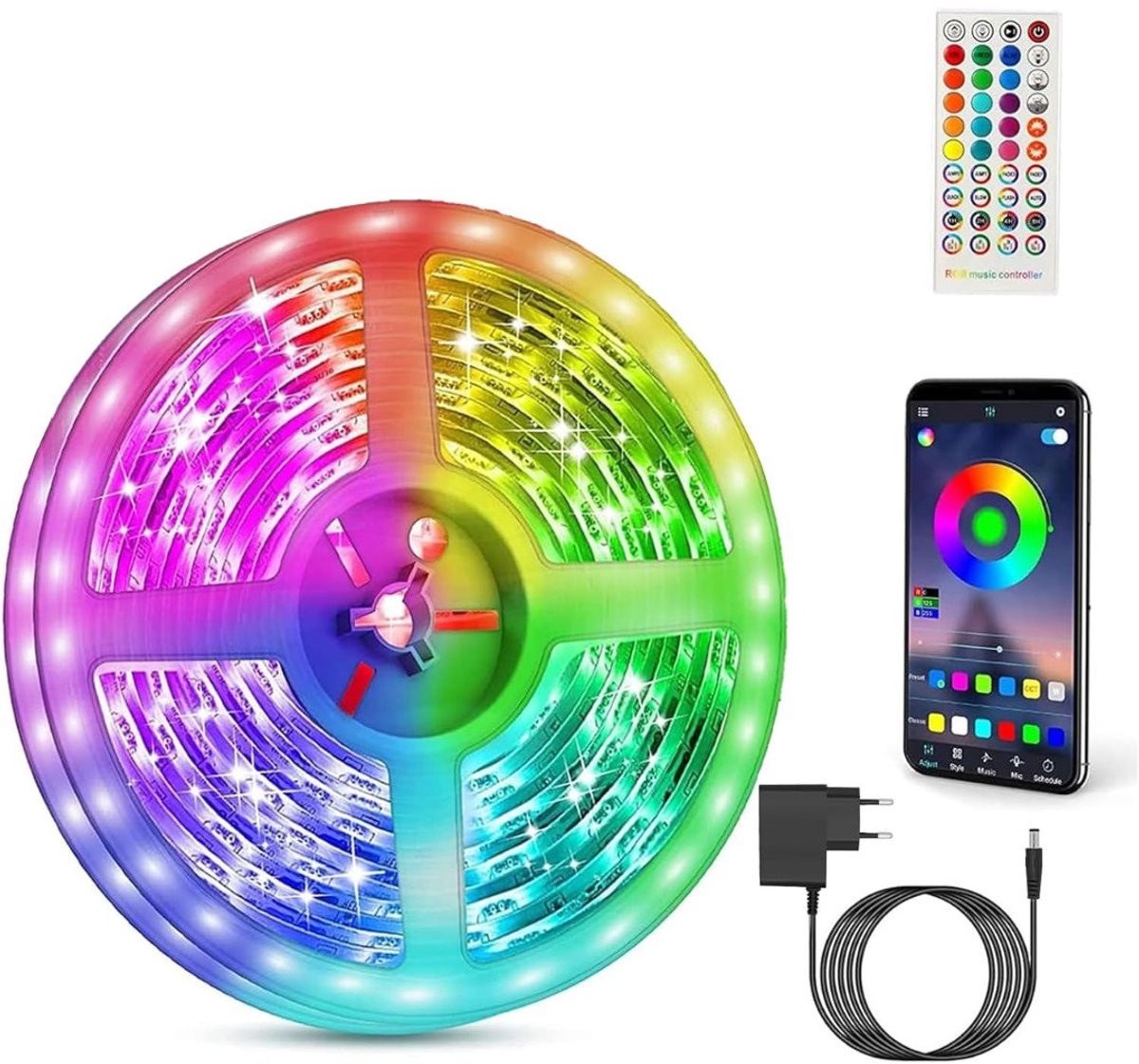 MKSS® Interieur Verlichting - Led Strip – 6M – Met App - Multikleur