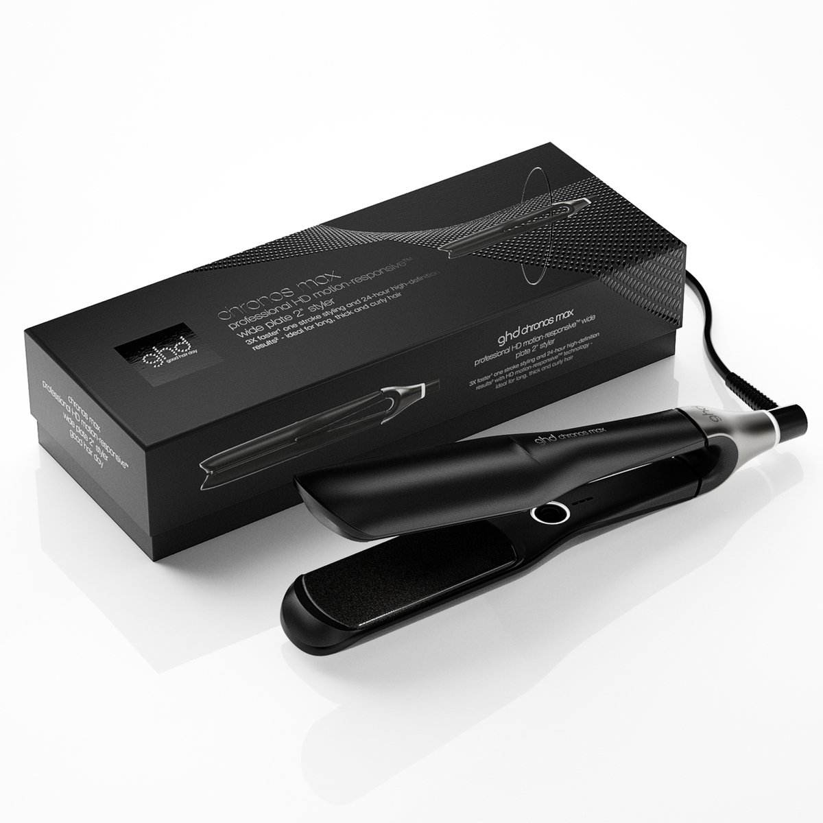 ghd - Chronos Max - Stijltang - Brede Platen - Zwart