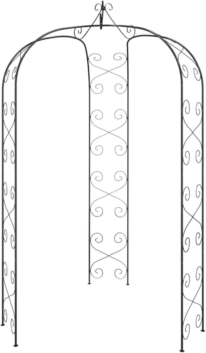 Elegante Tuinboog voor Klimplanten en Rozen - Robuuste Stalen Pergola 180 x 255 cm
