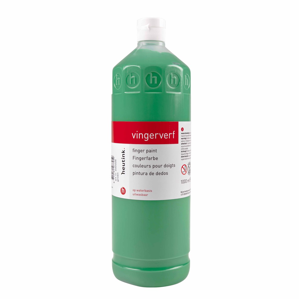 Vingerverf | Heutink | Groen | 1000 ml | kindveilige vingerverf | glutenvrij
