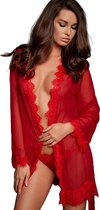 Robe Lingerie Velours ROUGE | Chemise de nuit séduisante | Teinte érotique | Vêtements de nuit sexy | Pour elle | Lingerie femme