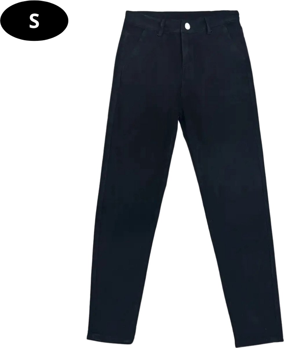 Bovista Lange Broek Heren Spijkerbroek Broeken Spijker Pants Jeans Trouser Stretch Straight Leg Zwart