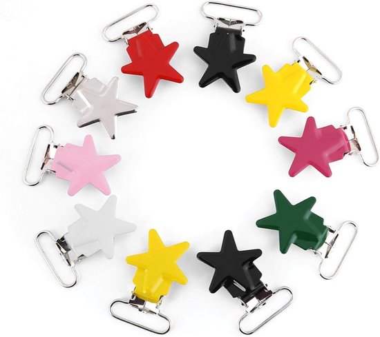 Set van 10 Houten Fopspeenclips voor Doe-Het-Zelf en Knutselen - 4,5 cm Set van 10 Houten Fopspeenclips voor Doe-Het-Zelf en Knutselen - 4,5 cm
