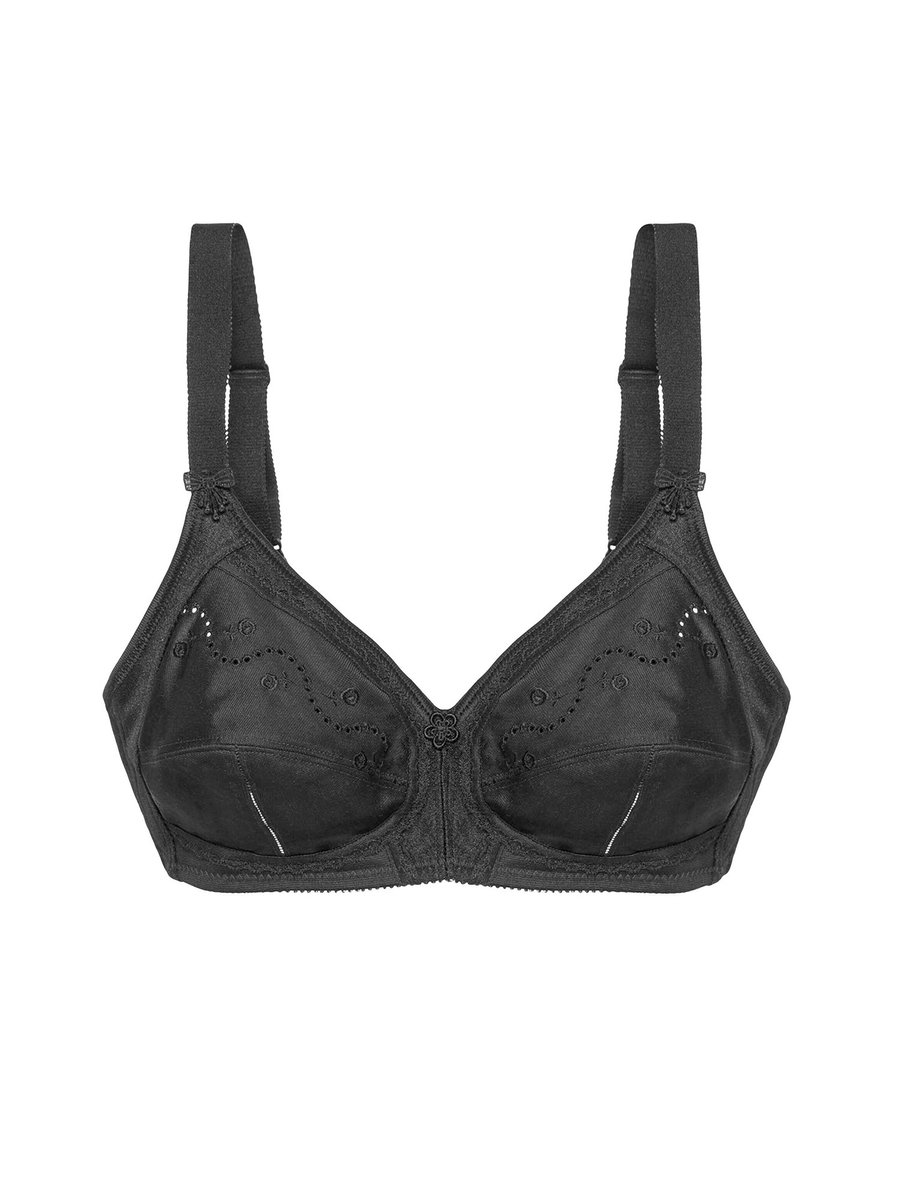 Triumph Doreen+Cotton 01 N - BLACK - Vrouwen Zwart