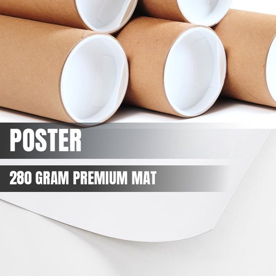 Poster op Papier - 60 x 80 cm - Papegaaien en bloemen op donkere achtergrond - PosterJunkie
