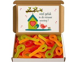 Gefeliciteerd met de nieuwe woning - Brievenbus cadeau Nieuwe woning met GRATIS wenskaart - nieuw huis