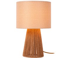 Lucide RAFFIA - Lampe de table - Ø 24 cm - 1xE14 - Beige
