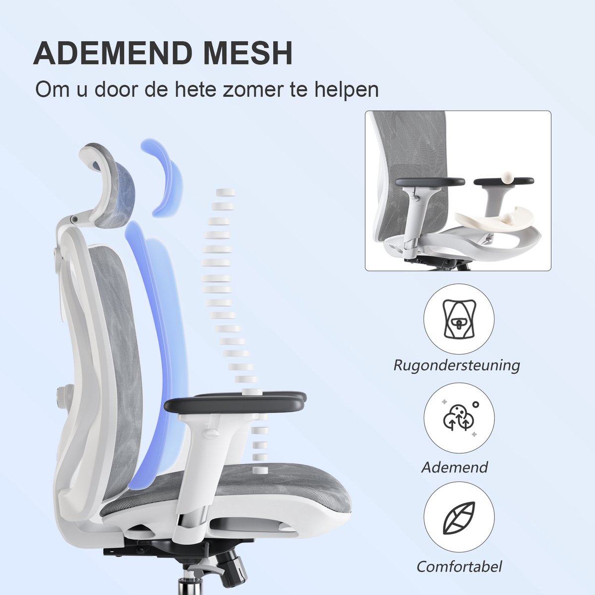 SIHOO M57 Ergonomische Bureaustoel (EAN: ...8418) - afbeelding 2
