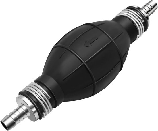EXCITAT Brandstofpomp - Brandstofpompbal - Handpomp - Geschikt voor auto, tuin, motor, boot - Zwart - 8 mm