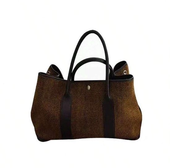 VOSSOT Corduroy handtas voor dames, tote bag, shopper, tas, grote schoudertas met ritssluiting, corduroy tas, buideltas, stoffen tas voor college, school, werk, kantoor, reizen, winkelen, dagelijks