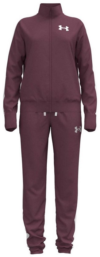 Under Armour UA Knit Track Suit Unisex Trainingspak - Roze - Wit