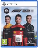 F1 22 PS5-hoes met coureurs Lando Norris, Charles Leclerc en George Russell.