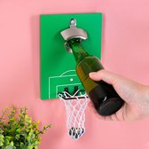 Voetbal Bieropener - Metaal - 20x15 cm - Met Doelnet