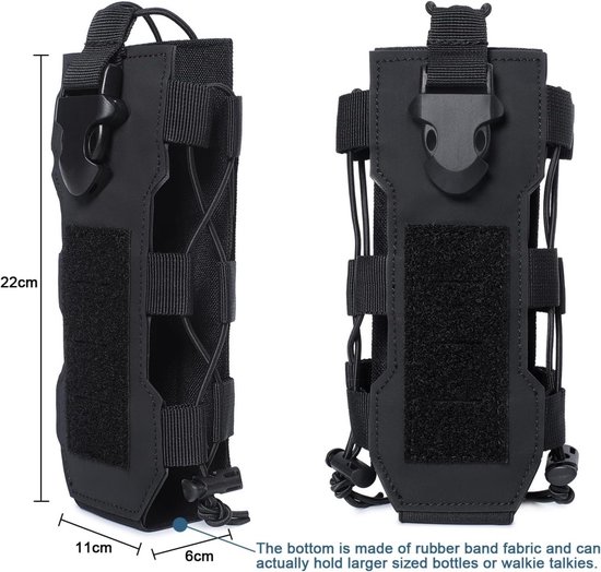 Waterfles Tas - Flessenhouder - Waterfles heuptas - Duurzame drinkfles tas - Geschikt voor buiten wandelen, kamperen en training - Reserve tas - 11x6x22cm — afbeelding 5