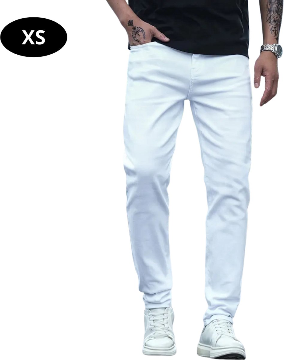 Bovista Lange Broek Heren Spijkerbroek Broeken Spijker Pants Jeans Trouser Stretch Straight Leg Blauw