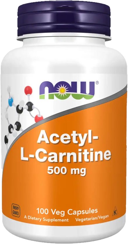 Now Foods - Acetyl-L-Carnitine 500 mg - 100 Vegicaps
