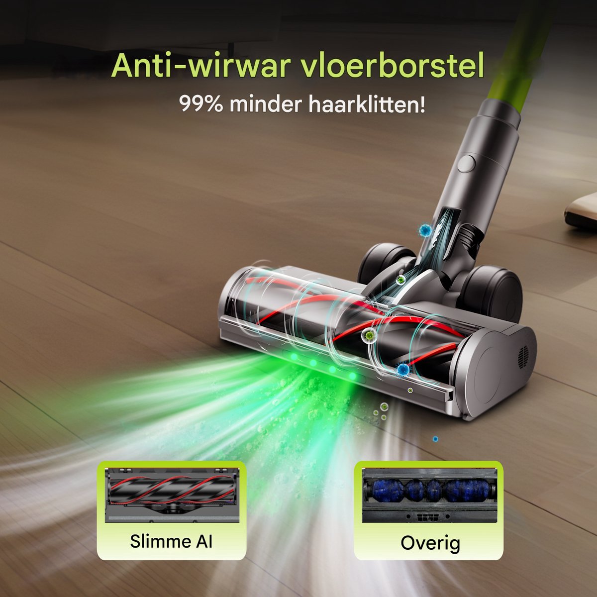 SMARTAI V7 Draadloze Stofzuiger met 650W Zuigkracht - afbeelding 3
