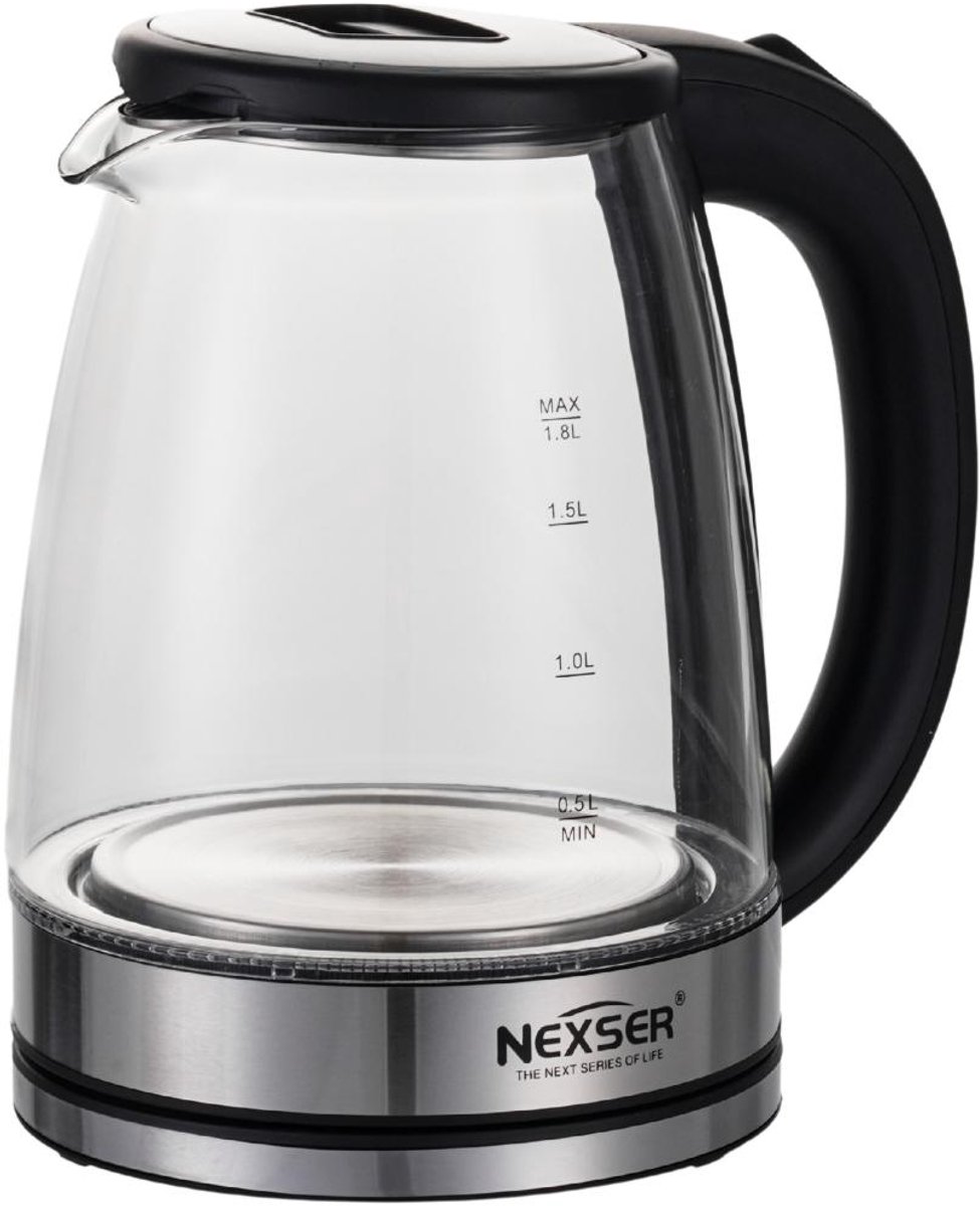 Glazen Elektrische Waterkoker - 1.8L - 1500W LED Verlichting Automatische Uitschakeling Draadloos 360° Basis