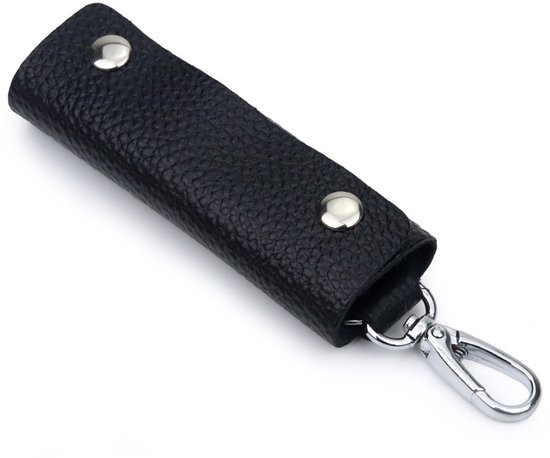 Ensemble de clés 1 pièce, porte-clés en cuir, sac à clés portable avec crochet à clés, étui en cuir pour clés de voiture unisexe