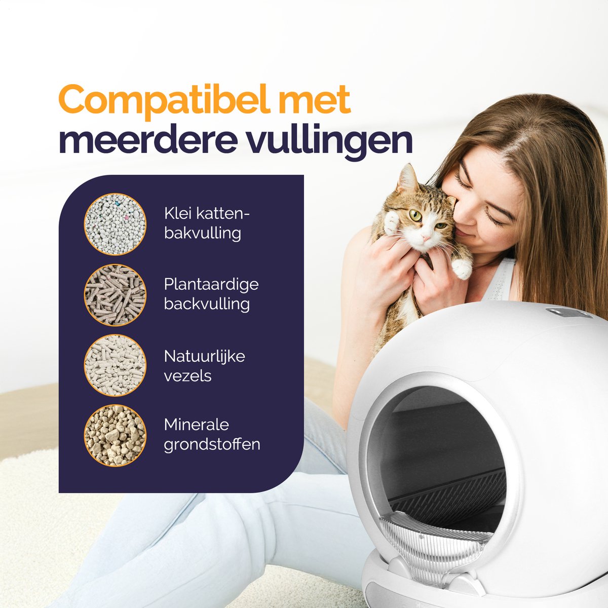 Viervoeter Fresh 3 Automatische Kattenbak Silver thumbnail 3