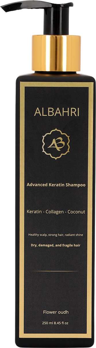 AL Bahri Advanced Keratin Shampoo – Voor Droog & Beschadigd Haar – Tot 24u Frisheid – Flower Oud – 250ml