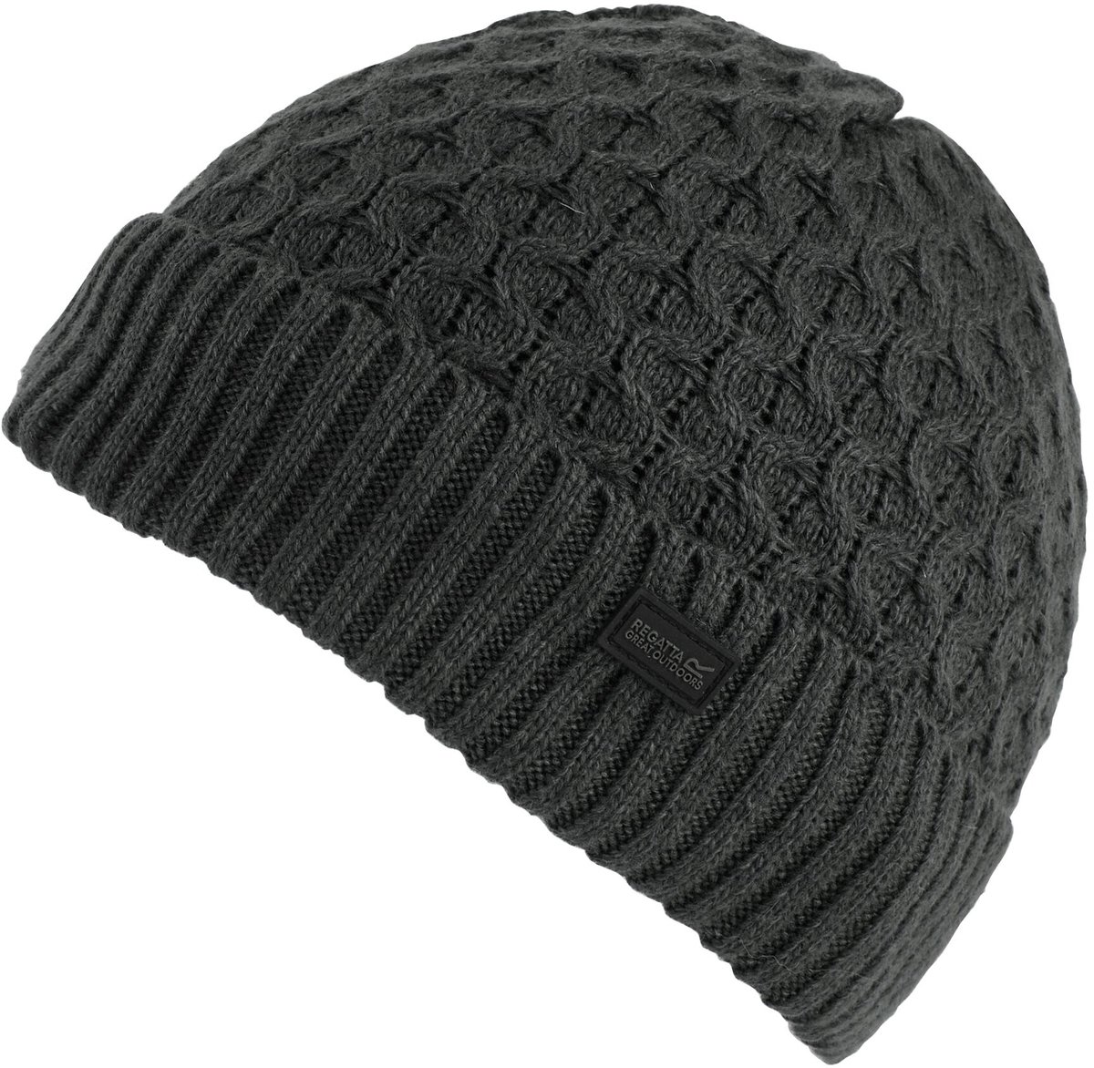 Harrell gebreide beanie muts met fleece-voering voor heren Grijs