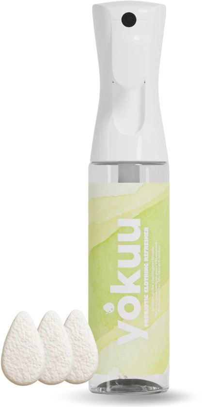 YOKUU - Désodorisant textile probiotique - 1 flacon + 3 perles - Sunny Meadow - Sans produits chimiques nocifs