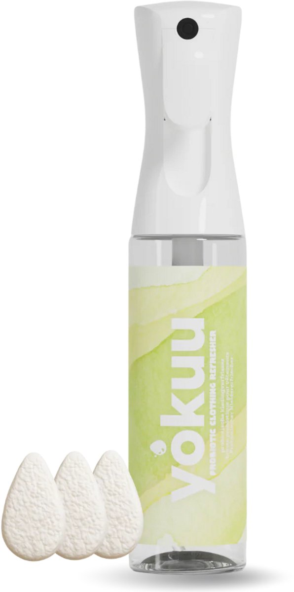 YOKUU - Probiotische Textielverfrisser - 1 Fles + 3 Pearls - Sunny Meadow - Vrij van Schadelijke Chemicaliën