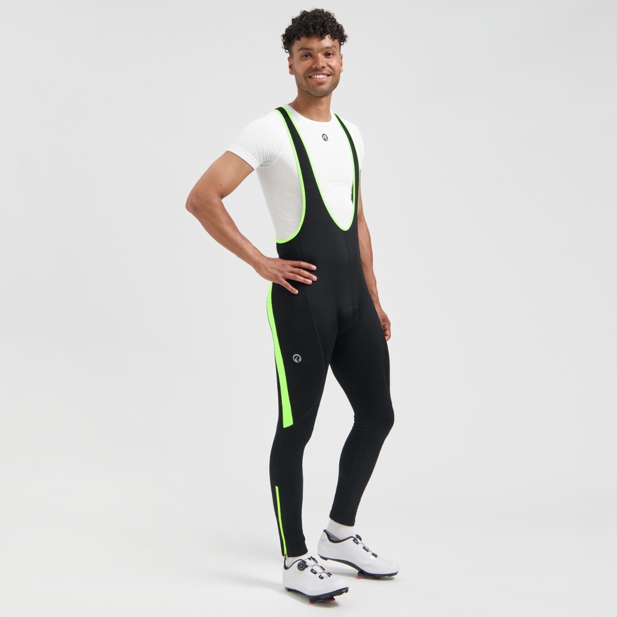 Rogelli Core Colored Heren Lange Fietsbroek - Zwart/Fluor