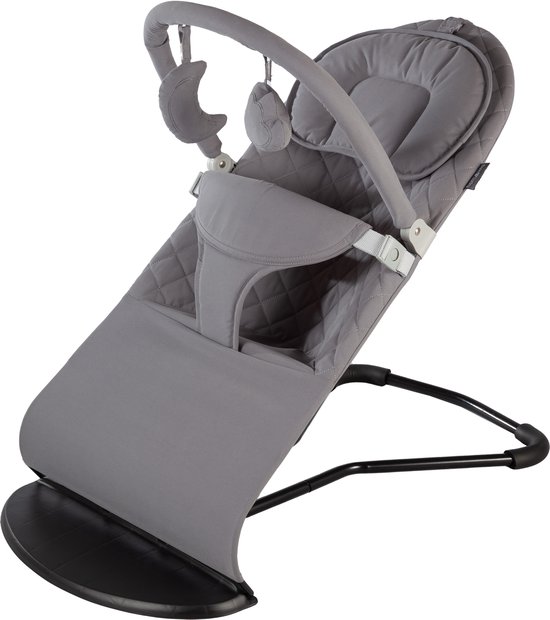 Born Lucky Wipstoel Baby - Opvouwbaar & Verstelbaar - Met Speelboog - Antraciet