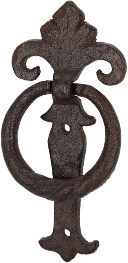 Esschert design Deurklopper klassiek - gietijzer - L16 cm - vintage - deurbel - bel